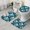 Blue Gold Wave, variant on Green Purple Gold Marble Pattern Bathroom Rugs Sets 3 Piece,Toilet Cover Set,Absorbent Non Slip Bathroom Mats Sets with U-Shaped Contour Rug Toilet Rug Set