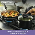 thumbnail image 4 of Farberware Easy Clean Steam Vent Aluminum Nonstick Cookware Set, 14-Piece, Black, 4 of 8
