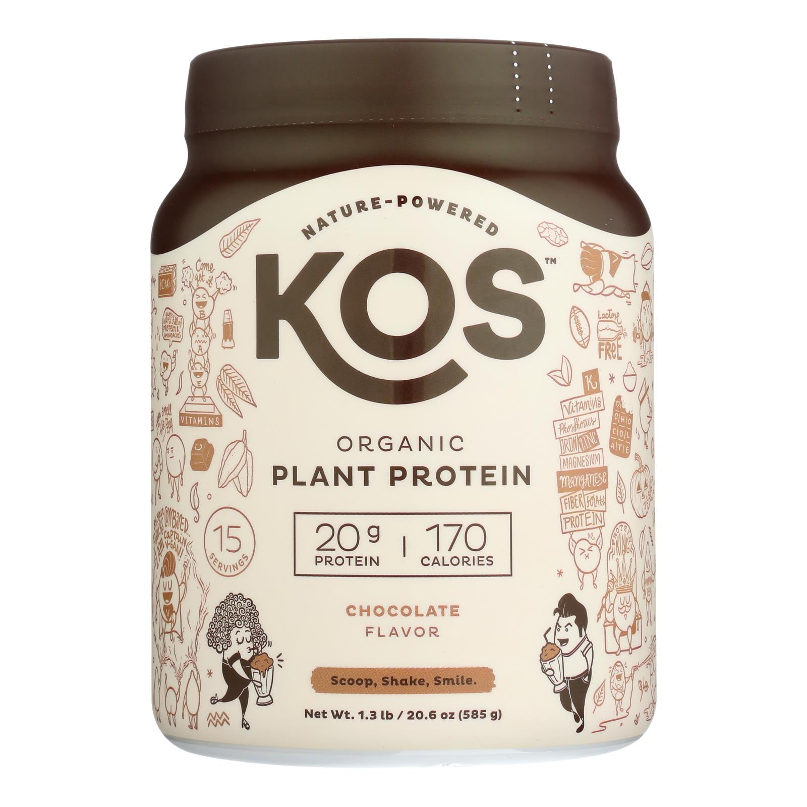Kos Protein Powder Chocolate 1 Each 19.6 Oz