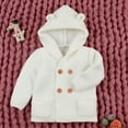 thumbnail image 5 of LFEOOST Infant Baby Toddler Boy Girl Cute Spring Autumn Button Knitted Sweater Cardigan Coat Pink 6-24 Months, 90, White, 5 of 7