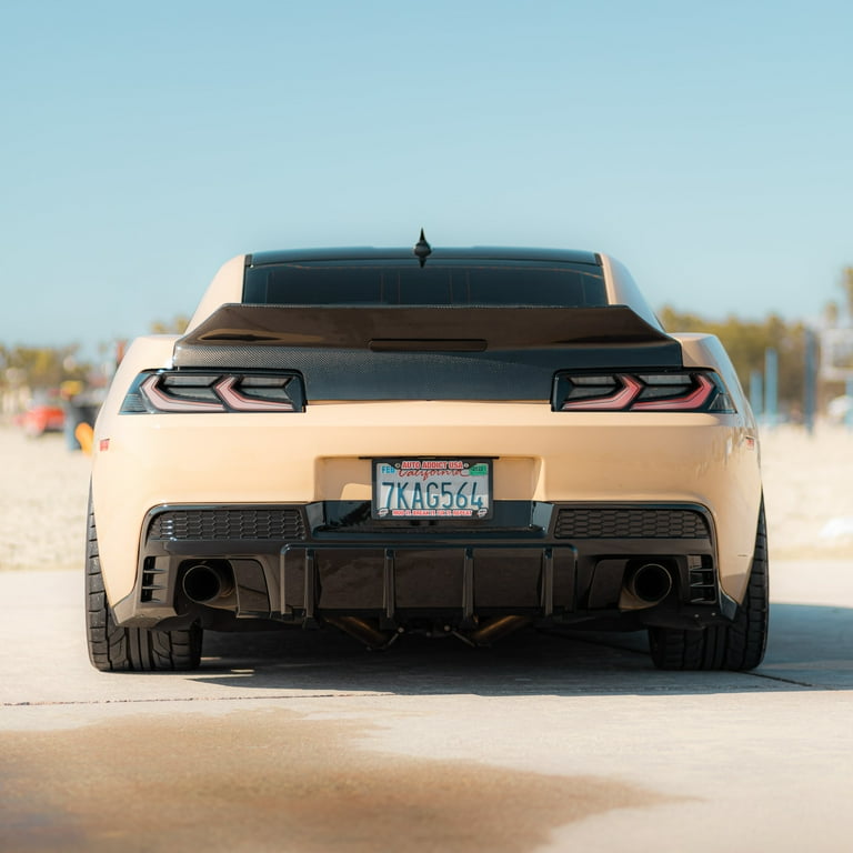 Chevy 2014 2015 Camaro Evo Style Shark Fins Rear Diffuser Quad Single Tips Car Walmart
