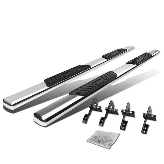 DNA Motoring For 04-08 Ford F150 Extended/Super Cab 5" Chrome Side Step Nerf Bars Running Boards