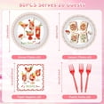 thumbnail image 3 of Princess Birthday Party Decorations, 96 Pcs Four Ever a Princess Plates and Napkins Forks Tableware Set, Girls 4th Birthday Party Supplies Disposable Plates Set for 24, 3 of 7