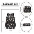 thumbnail image 3 of Forestfish 3-Piece Backpack Set for School,Large Capacity Teen Backpack with Insulated Lunch Bag & Pencil Case,Waterproof with Laptop Compartment & Side Pocket(Daisy A/Black), 3 of 7