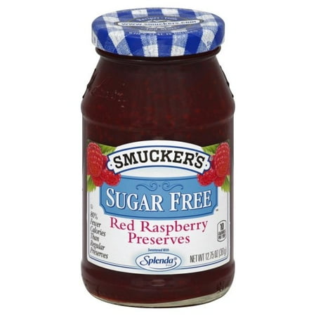 (2 Pack) Smucker's Sugar Free Light Red Raspberry Preserves,