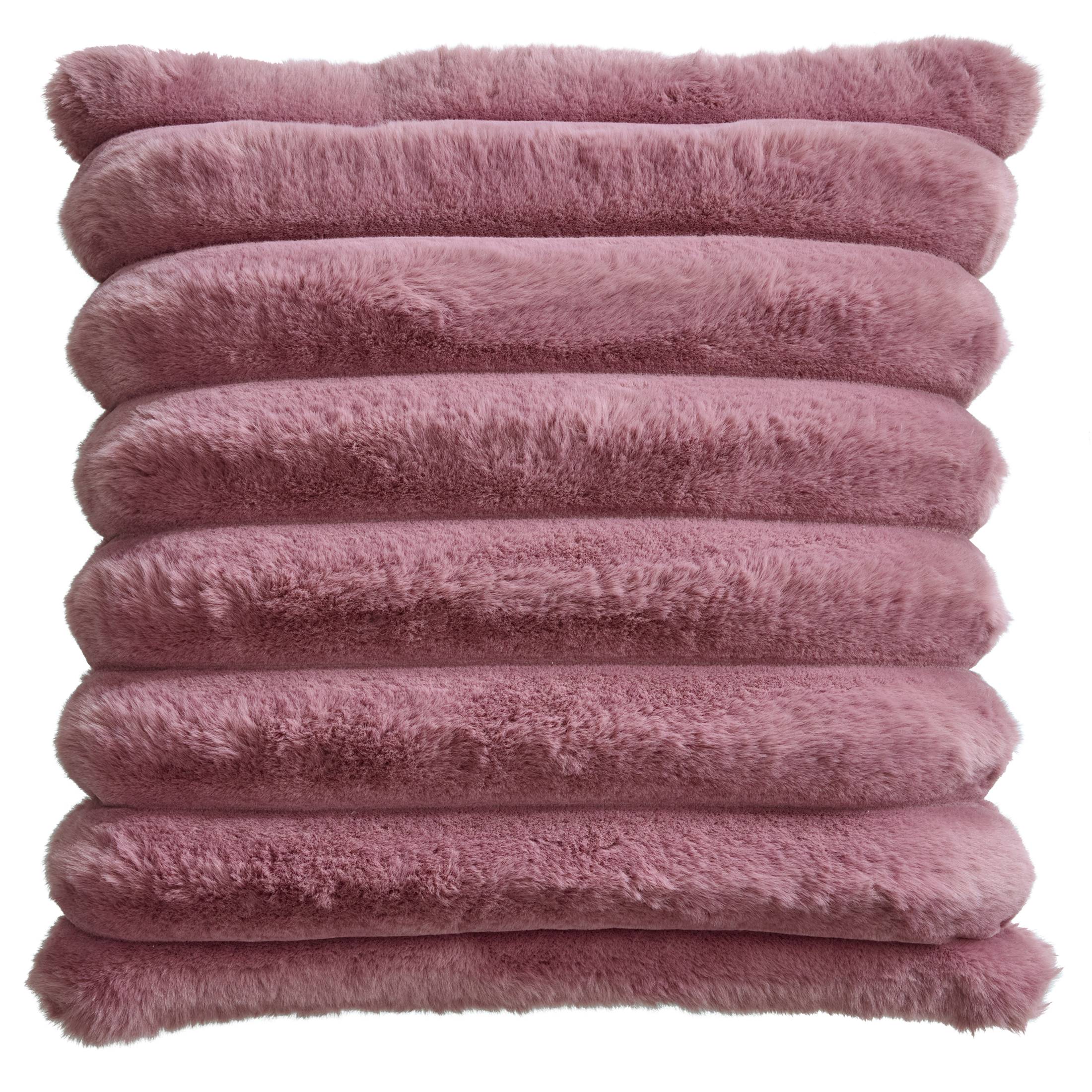 Better Homes & Gardens 22x22 Violet Faux Fur Channel Pillow photo 1