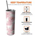 thumbnail image 6 of 20oz White Dogs and Pioneer Flower Skinny Tumblers Stainless Steel Tumbler with Lid and Straw,Vacuum Insulated Double Wall Travel Tumbler Cups with Cleaning Brush for Coffee,Tea, 6 of 6