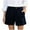 Navy, variant on Htigea Womens Dressy Shorts Cotton Linen Pleated High Elastic Straight Leg Shorts Solid Color Business Work Shorts with Pockets Summer Clothes Today Sales Army Green S