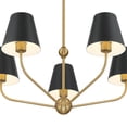 thumbnail image 5 of XAV-B9315-VG-MK Crystorama Lighting Xavier - 5 Light Chandelier-12.5 Inch Tall and 28 Inch Wide-Vibrant Gold/Matte Black Finish, 5 of 7