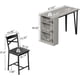 thumbnail image 2 of Expandable dining mesa set para 2: 3 - piece counter - height kitchen bar mesa con forrado sillas y almacenamiento para small spaces (gris), 2 of 8