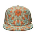 thumbnail image 2 of Geometric Mandala Design Flat Visor Hat - Unisex Breathable Streetwear Cap for All Seasons, 2 of 6