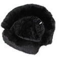 thumbnail image 5 of Bomber Trapper Men's Russian Winter Faux Mink Fur Pilot Aviator Ear Flaps Hat (XL, BLACK), 5 of 11