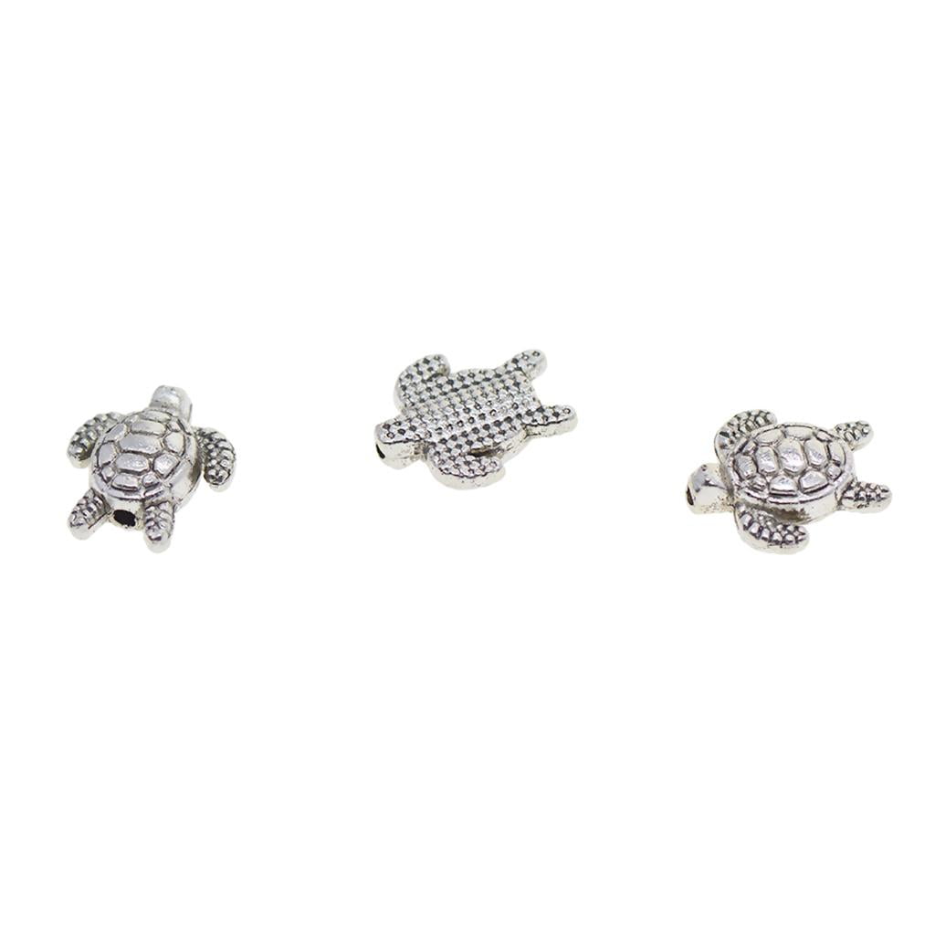 HOMYL 6x50pcs Tibetan 3D turtle tortoise Spacer beads Jewelry DIY Making 6 Pcs