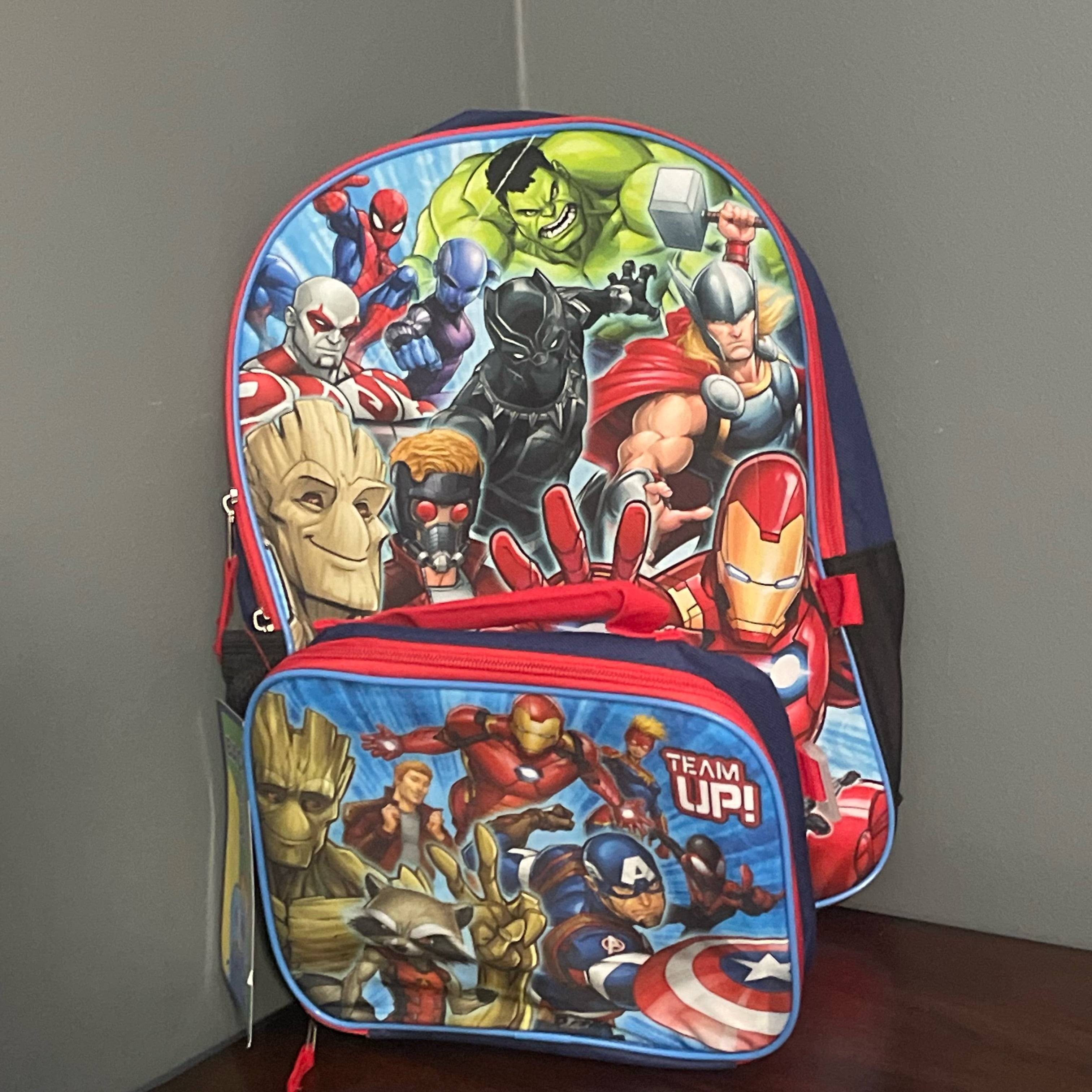 Marvel Avengers 16" Backpack With Detachable Matching Lunch Box