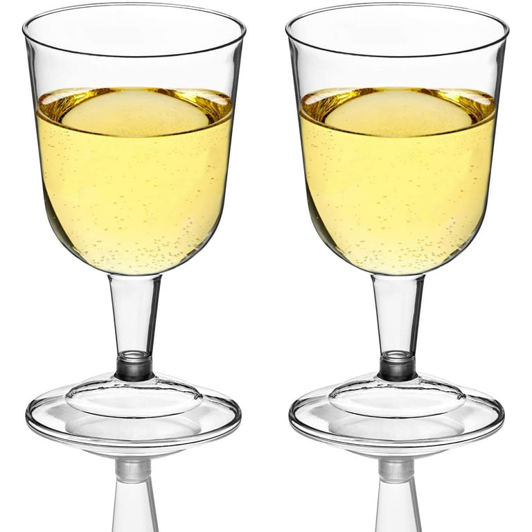 Decorrack 48 Wine Glasses, Plastic Champagne Cups, 6 oz