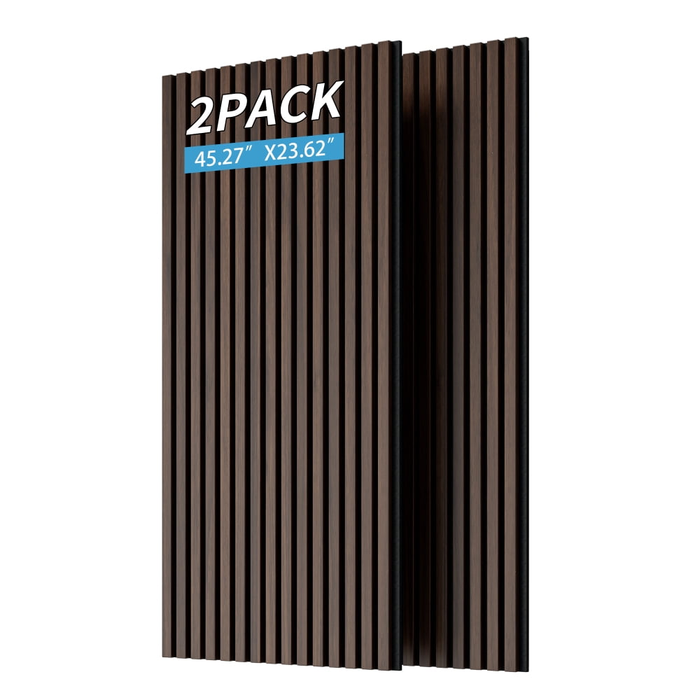 Wood Panels for Wall Slat Wall Panels, 4PC Wood Slat Acoustic Panels,3D Fluted Sound Absorbing Panel