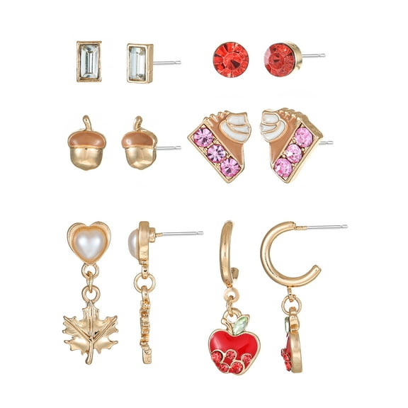 Packed Party Goldtone Fall Y'all Earring Set, Female, 6 Pairs