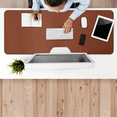 thumbnail image 2 of CUITING Anti-Skid Waterproof PU Leather Multifunctional Desk Pad  31.5 x 15.7  Jet Black, 2 of 8
