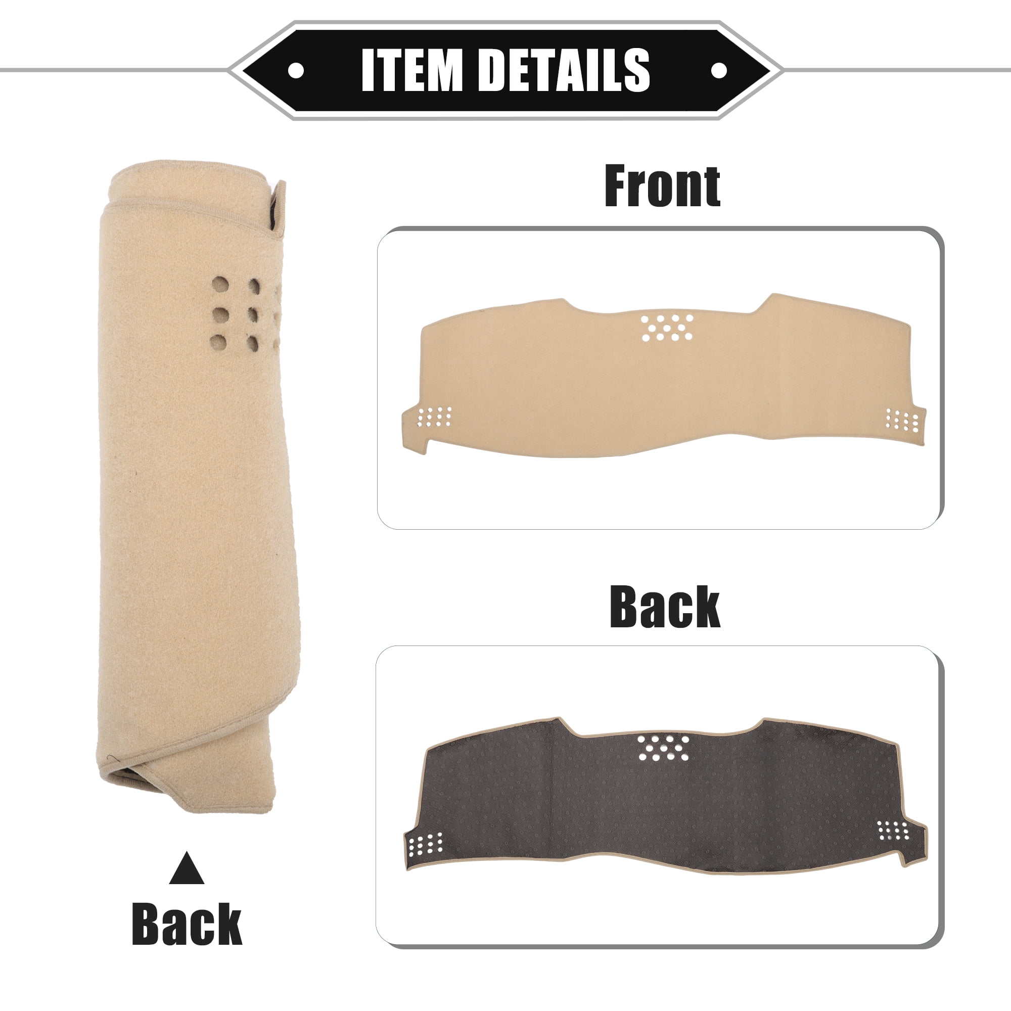 Unique Bargains Car Dashboard Cover Mat for Toyota Avalon 2005-2010 Beige