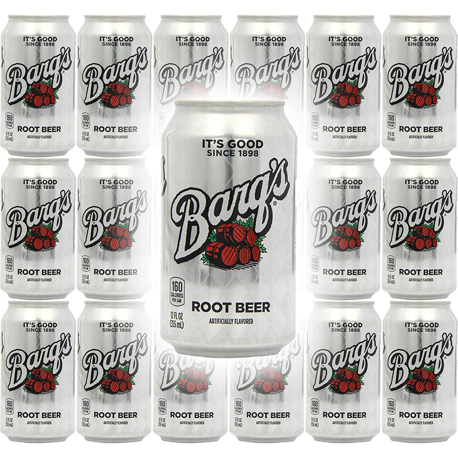 Barq's Root Beer Soda Pop 12oz Cans (Pack of 24)