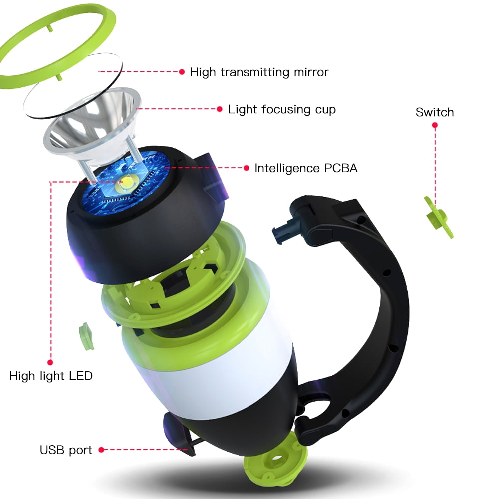 Lanterne de Camping rechargeable étanche et puissante avec sortie USB pour charg 