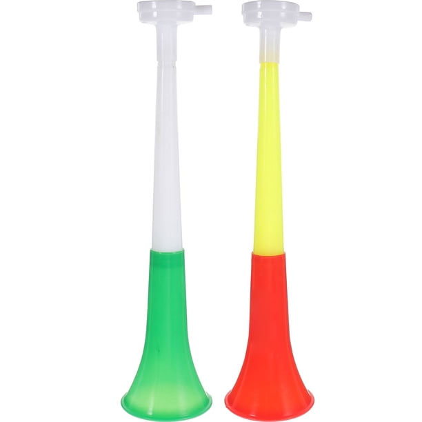 2 piezas de fútbol trompeta de juguete fabricante de toy de juguete bocina de juguete juguete telescópico de vheer bocina