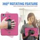 thumbnail image 3 of Funda de TPU + PC a prueba de golpes para tableta con soporte, ranura para bolígrafo y correa para el hombro para iPad Air 2022/2020 de 10.9" (rosa y rojo), 3 of 5