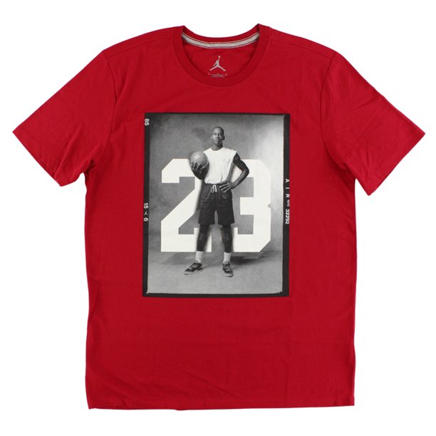 red black and white jordan shirt