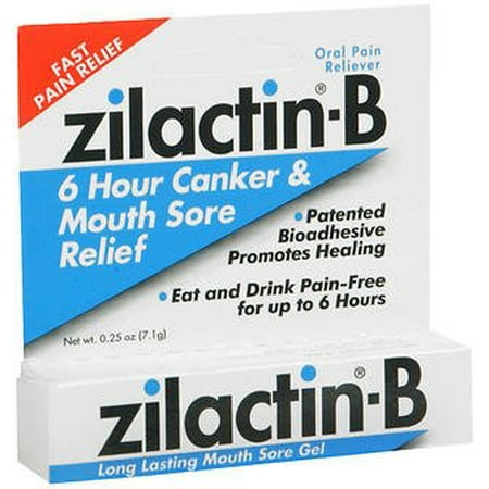 Zilactin-B Oral Pain Reliever Mouth Sore Gel, 0.25
