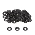 thumbnail image 1 of Unique Bargains 120 Pack Internal Tooth Star Lock Washers M4 Quick Speed Locking Washers, 65Mn Steel Starlock Push Nuts, 1 of 4