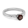 thumbnail image 2 of 0.10 Ct Garnet 925 Sterling Silver Solitaire Anniversary Mother's Day Gift Ring, 2 of 3