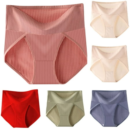 Summer Savings Clearance 2025! itsun Plus Size Womens Underwear  Cotton Underwear for Women  Women s Solid Color High Slit Plus Size High Waist Underwear Beige XL