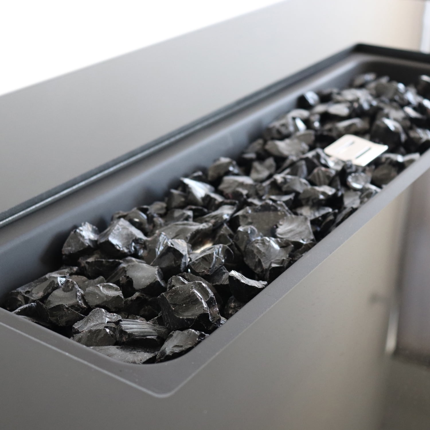 E-Western 25 inch Steel Outdoor Fire Pit Table with Lid and Lava Rocks for Patio or Deck Heating
