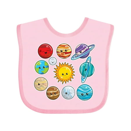 

Inktastic Happy Sun Moon and Planets Gift Baby Boy or Baby Girl Bib