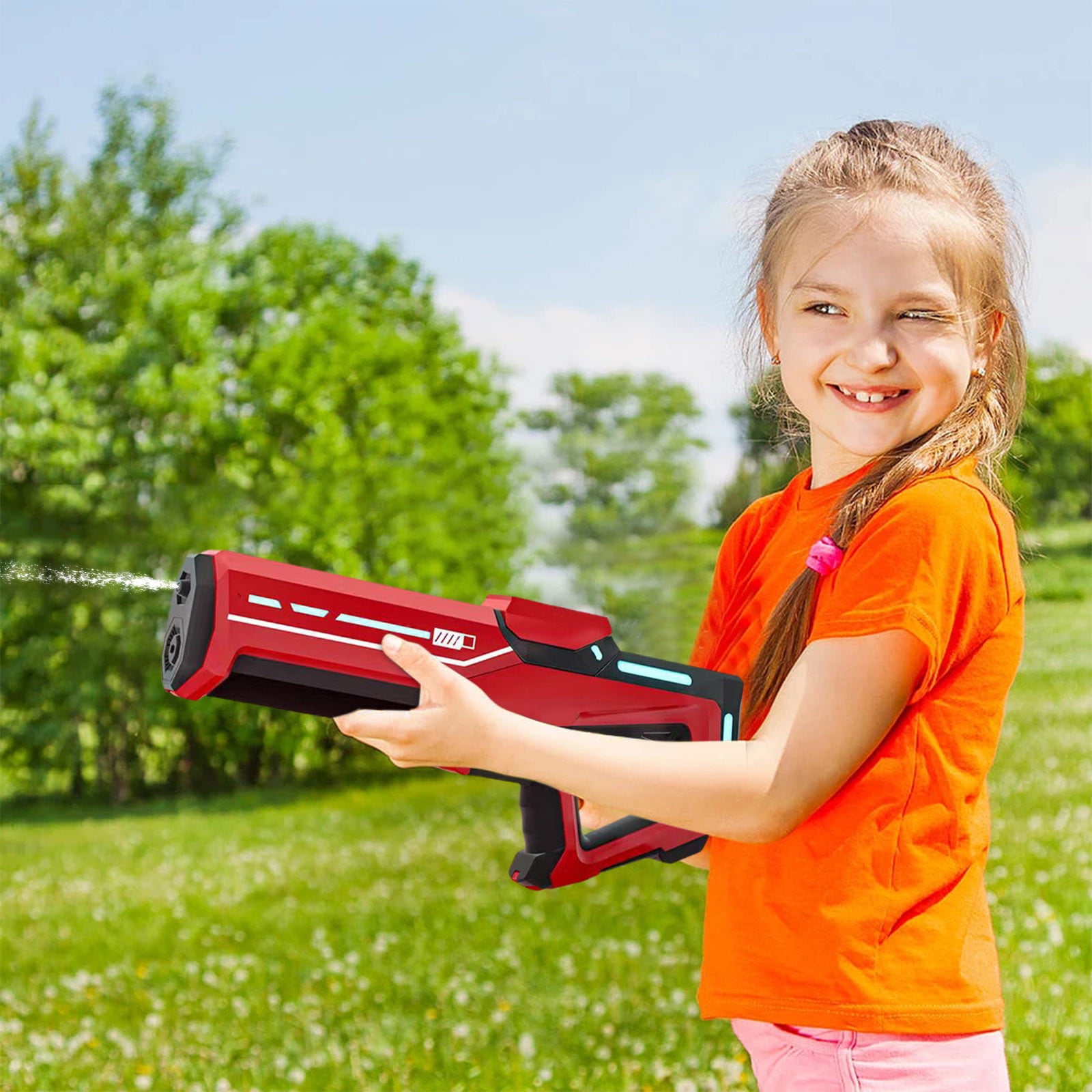 Electric Automatic Water Blaster with Continuous Firing Action - High Pressure Water Gun for Outdoor Summer Fun and Water Battle Games with Strong Spray for Exciting Play Sessions
