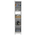 thumbnail image 6 of Depot E-Shop Yaka 68-inch Tall Double Door Cabinet with 4 Interior Shelves and Open Shelf, White, 6 of 7