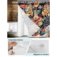 thumbnail image 3 of No Hook Shower Curtain with Snap in Liner Mexican Watercolor Shower Curtain -Fabric Waterproof Inner Liner, Flower Texture Modern Abstract Design Pattern Shower Curtains Washable 72"x78", 3 of 9
