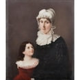 thumbnail image 2 of Friedrich Till 12x14 Gold Ornate Wood Frame and Double Matted Museum Art Print Titled - Lucretia Elizabeth Hanceby (Morgan) and Judith Livingston, 2 of 4