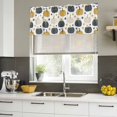 thumbnail image 5 of 2 Pack Valances for Windows, Blue Yellow Fall Window Valances for Living Room/Bedroom/Bathroom, Thanksgiving Pumpkins Star Light Filtering Kitchen Curtain Valance Window Treatment 54"W x18" L, 5 of 9