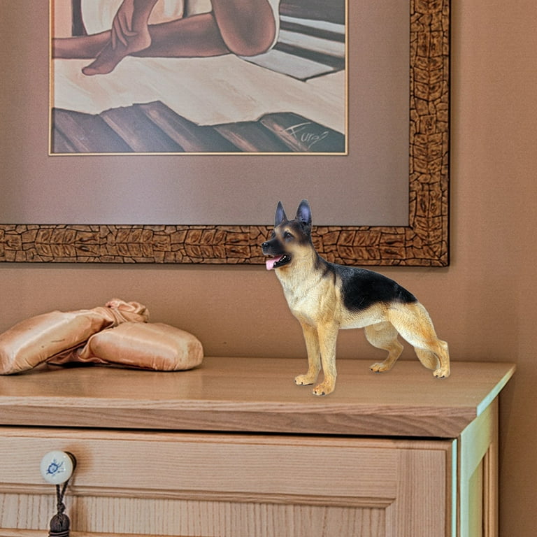 German Shepherd Figurine,Large Dog Figurine,Highly Detailed Action Dog  Figure Toys, Realistic Animal Figure Dog Toy for Christmas Birthday