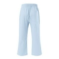 thumbnail image 5 of JJHGVB Capri Pants for Women Petite Capris for Women Petite Length Plus Size Pants Women High Waisted Pants Straight Leg Pants With Pockets Drawstring Pants Women Athletic Capris Light Blue 3XL, 5 of 5