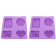thumbnail image 1 of 2 moldes de silicona para jabón de 4 rejillas, hechos a mano, para hornear cupcakes, resistentes al calor., 1 of 14
