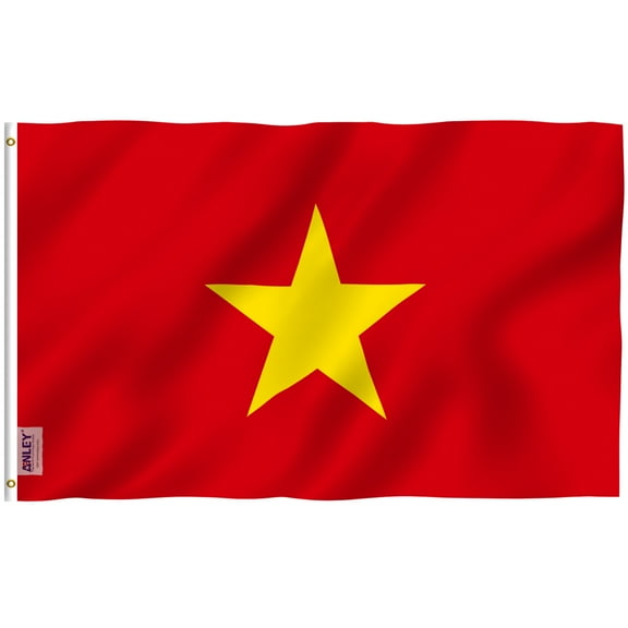 Anley 3x5 Foot North Vietnam Flag - North Vietnamese Flag