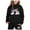 AB831 Black, variant on Fall Hoodie Outfit Set For Kids Girls Cozy Long Sleeve Hooded Rainbow Print Tops And Pants Outfits Children'S 2 Pieces Everyday Wear Clothing Set Size 6-7 Years