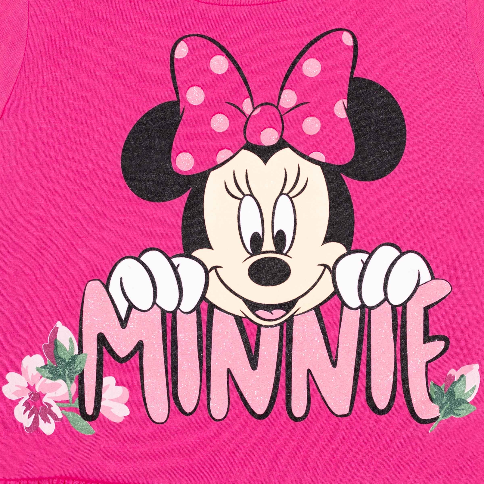 Disney Minnie Mouse Toddler Girls Peplum T-Shirt Bike Shorts and Scrunchie 3 Piece Outfit Set Infant to Big Kid - image 5 of 5