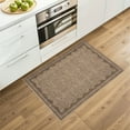 thumbnail image 2 of Nanan 2'x3' Scalloped Edge Area Rug, Machine Washable Low-Profile Woven Carpet, Non-Slip Soft Textured Rug for Living Room Bedroom Nursery Home Decor,Coffee, 2 of 8