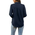 thumbnail image 5 of Sexy Dance Long Sleeve T Shirt for Women Casual Button Down Tunic Shirt Oversize Office OL Work ​Tops Blouse Lapels Collar Shirt, 5 of 5