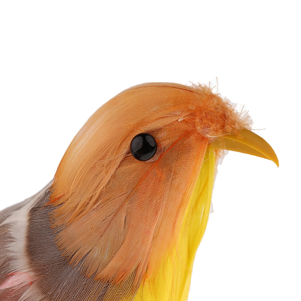 Artificial Bird Realistic ORNAMENTS 5" Feather Taxidermy Tree Decor 