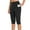 Black, variant on Turilly Women's Knee Length Leggings High Waisted Yoga Workout Exercise Capris for Casual Summer with Pockets