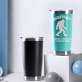thumbnail image 3 of Bigfoot Tumbler 20oz Gifts for Women Sasquatch Gifts Glitter Silver Insulated Tumbler Green Big foot Gift Idea Animal Tumbler with Lid and Straw, 3 of 6